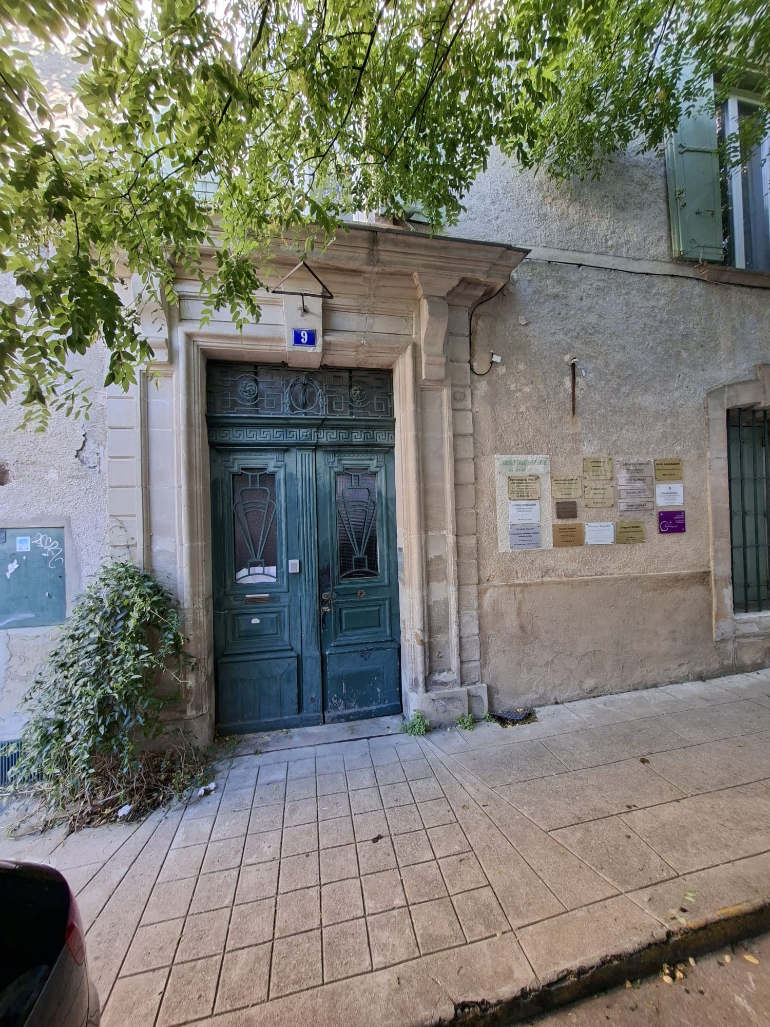 Façade du cabinet, 9 place Alsace Lorraine